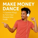 A 20-year-old boy dancing confidently in a studio, representing creative ways to make money through dance.